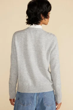 Sweaters & Cardigans^Amour Vert Mason Cashmere Cardigan HeatherGrey