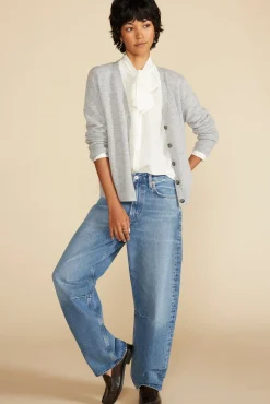 Sweaters & Cardigans^Amour Vert Mason Cashmere Cardigan HeatherGrey
