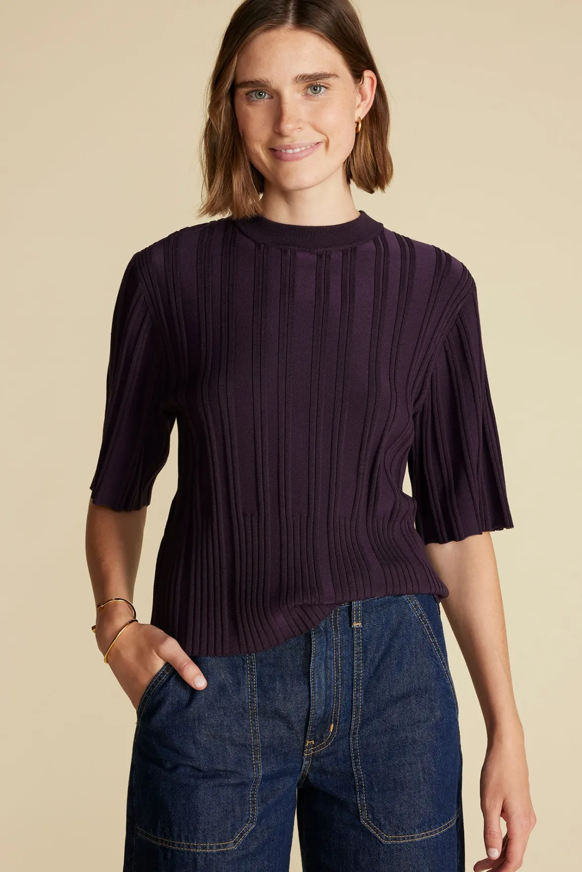 Tops|Clearance^Amour Vert Mirabelle Novelty Top PurpleFig
