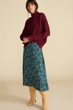 Sweaters & Cardigans^Amour Vert Monet Cotton Merino Sweater Burgundy