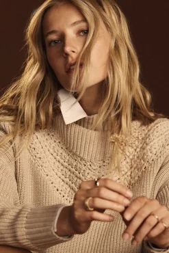Sweaters & Cardigans^Amour Vert Monet Cotton Merino Sweater DoeBeige