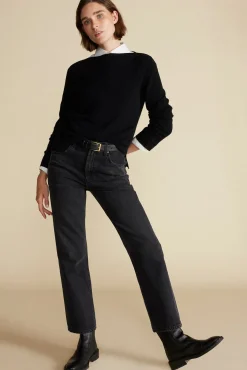 Sweaters & Cardigans^Amour Vert Nadia Cashmere Sweater LicoriceBlack