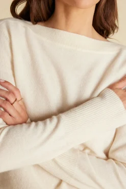 Sweaters & Cardigans^Amour Vert Nadia Cashmere Sweater Ivory