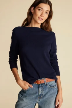 Sweaters & Cardigans^Amour Vert Nadia Cashmere Sweater NavyBlue