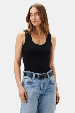Tops|Clearance^Amour Vert New Iris Modal Tank Black
