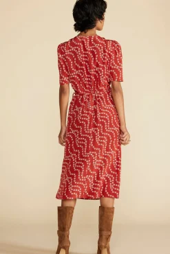 Dresses^Amour Vert Nicolette Washable Silk Dress RustVannesFloralPrint