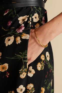 Dresses^Amour Vert Nicolette Washable Silk Dress BlackMargeuritteWildflowerPrint