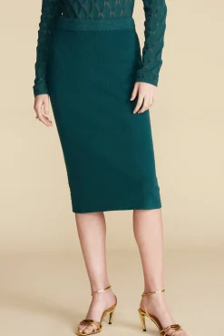 Skirts^Amour Vert Olympe Knit Pencil Skirt ForestGreen