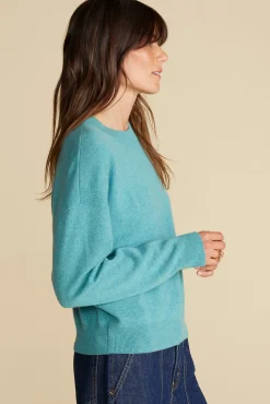 Sweaters & Cardigans^Amour Vert Pearl Cashmere Sweater Aegean