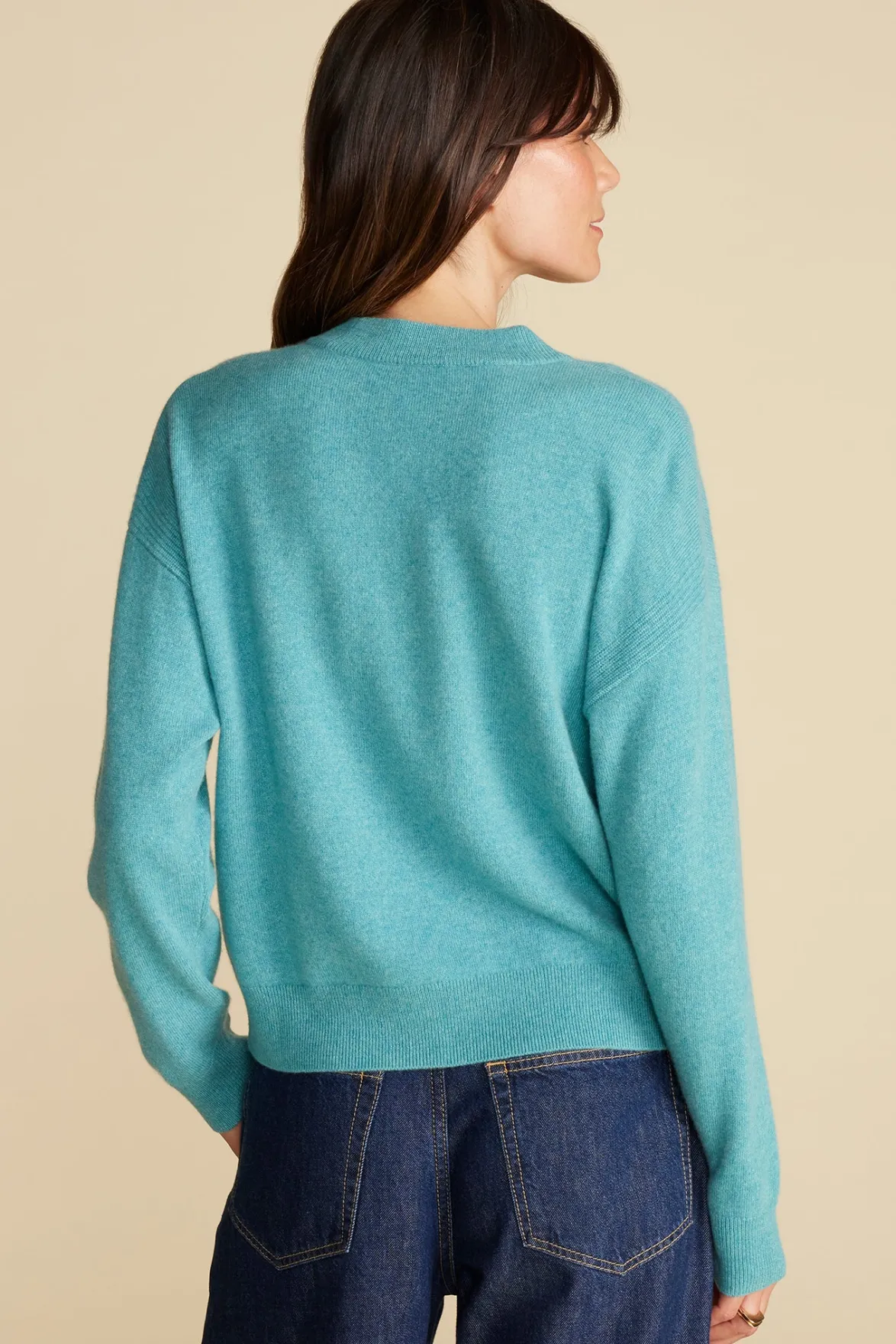 Sweaters & Cardigans^Amour Vert Pearl Cashmere Sweater Aegean