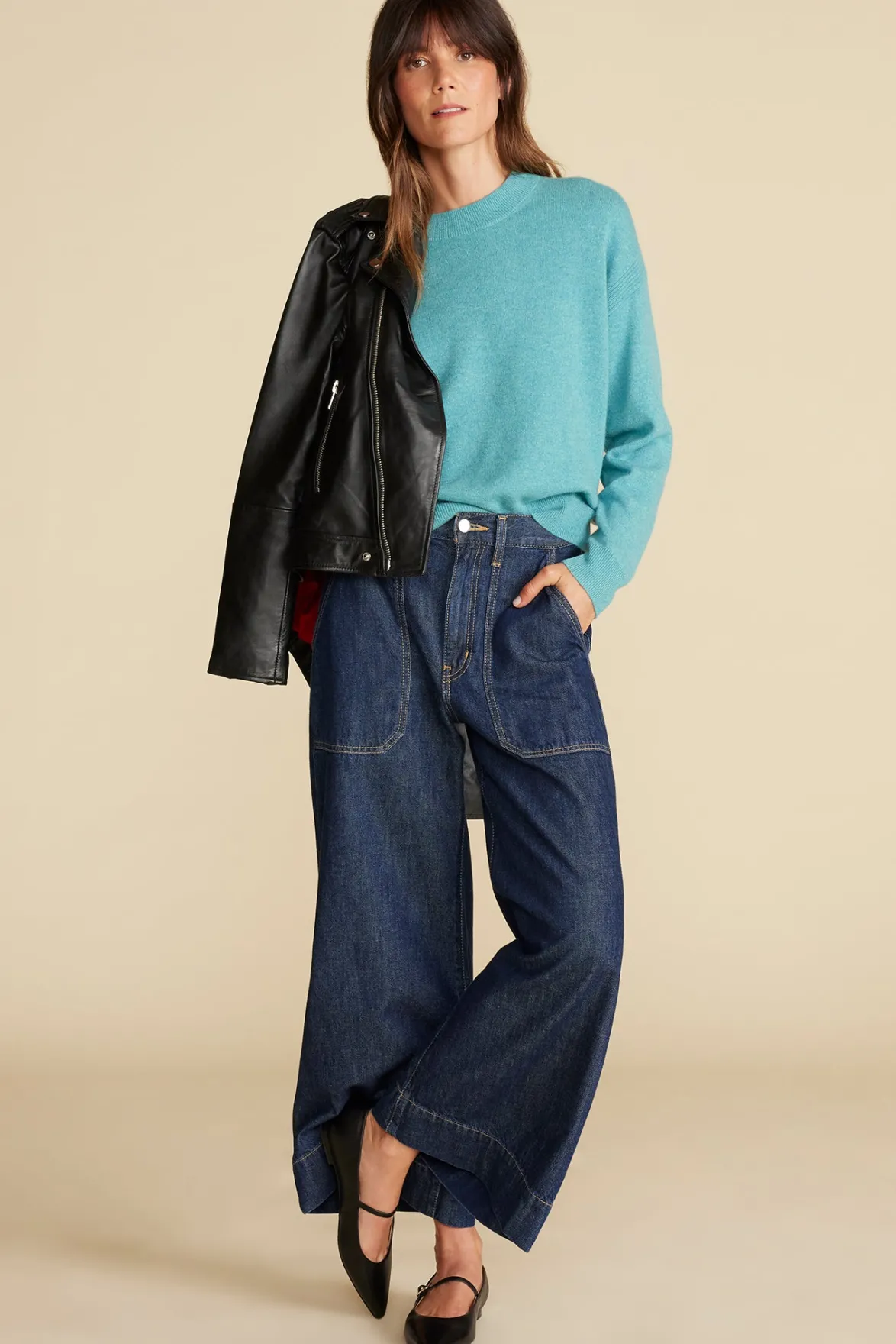 Sweaters & Cardigans^Amour Vert Pearl Cashmere Sweater Aegean