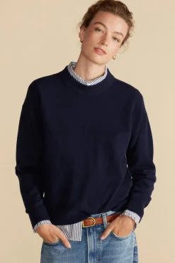 Sweaters & Cardigans^Amour Vert Pearl Cashmere Sweater NavyBlue