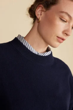 Sweaters & Cardigans^Amour Vert Pearl Cashmere Sweater NavyBlue
