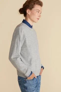 Sweaters & Cardigans^Amour Vert Pearl Cashmere Sweater HeatherGrey