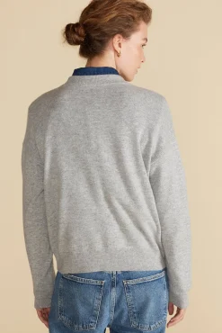 Sweaters & Cardigans^Amour Vert Pearl Cashmere Sweater HeatherGrey