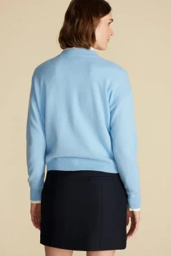 Sweaters & Cardigans^Amour Vert Pearl Cashmere Sweater SkyBlue