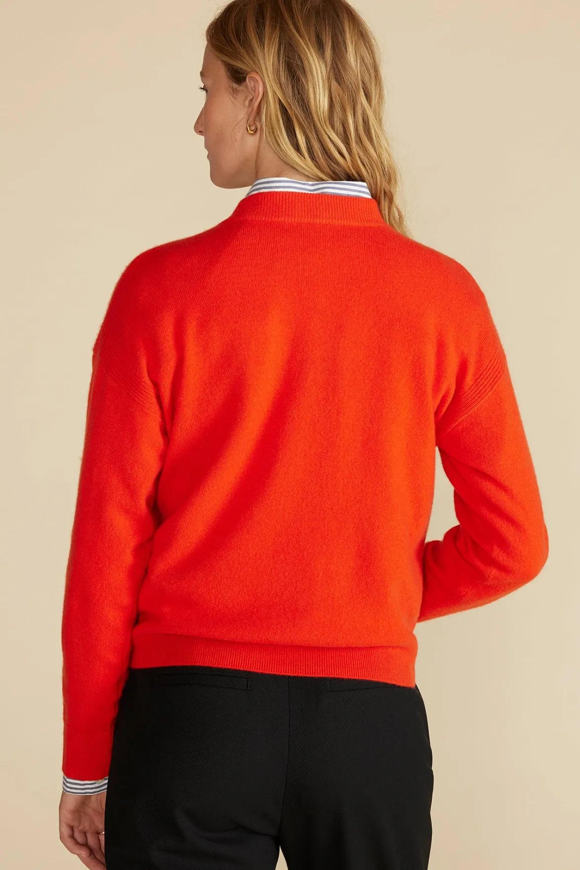 Sweaters & Cardigans^Amour Vert Pearl Cashmere Sweater ClementineOrange
