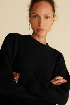 Sweaters & Cardigans^Amour Vert Pearl Cashmere Sweater LicoriceBlack