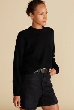 Sweaters & Cardigans^Amour Vert Pearl Cashmere Sweater LicoriceBlack