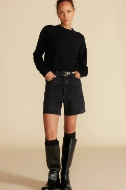 Sweaters & Cardigans^Amour Vert Pearl Cashmere Sweater LicoriceBlack