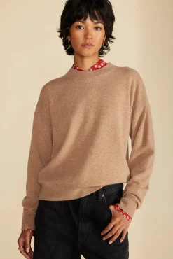 Sweaters & Cardigans^Amour Vert Pearl Cashmere Sweater CafeAuLait