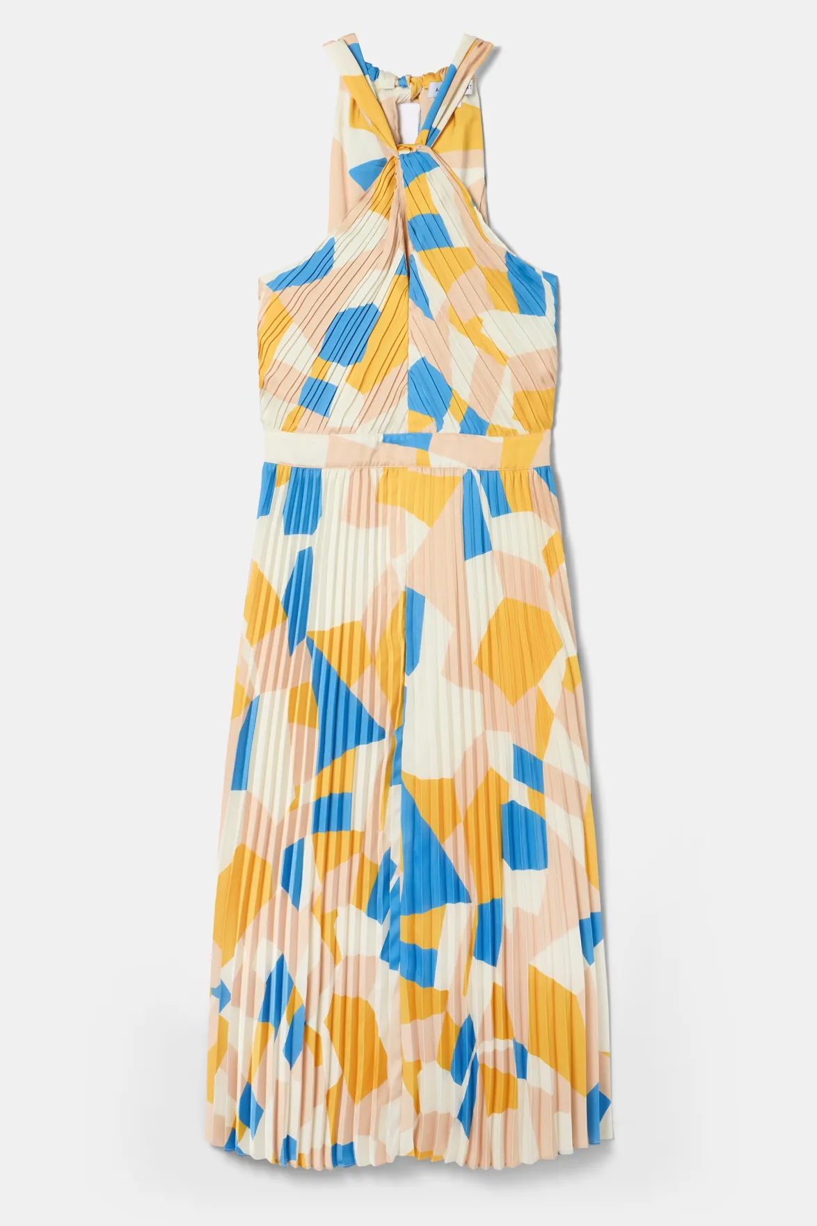 Dresses|Clearance^Amour Vert Pleat Recycled Sateen Dress SoniaIndigoBlueMulti