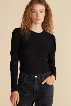 Tops^Amour Vert Reine Paris Rib Top Black