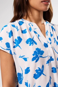 Tops|Clearance^Amour Vert Renata Crepe Blouse AixBlue