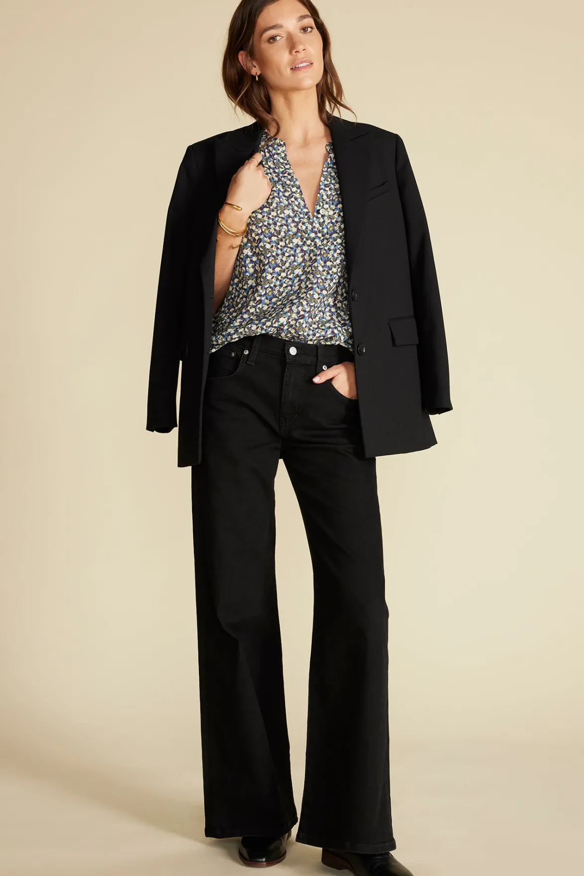 Blouses & Shirts|Tops^Amour Vert Renata Crepe Blouse RennesSkyBlueFloralPrint