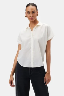 Tops|Clearance^Amour Vert Renata Full Placket Blouse Ivory