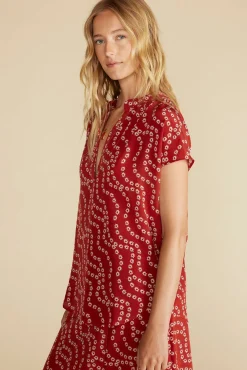 Tops|Blouses & Shirts^Amour Vert Renata Washable Silk Blouse RustVannesFloralPrint