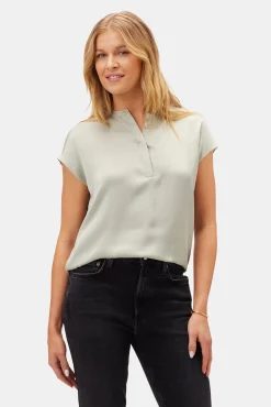 Blouses & Shirts|Tops^Amour Vert Ren Recycled Sateen Blouse MintGreen
