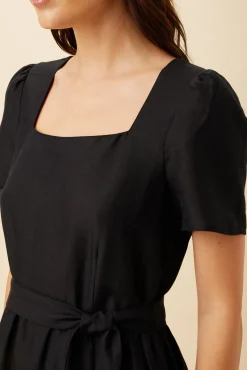 Dresses|Clearance^Amour Vert Ria Ramie Viscose Dress Black