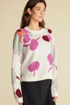 Sweaters & Cardigans^Amour Vert Rowan Jacquard Crew Neck Sweater IvoryPenseePrint