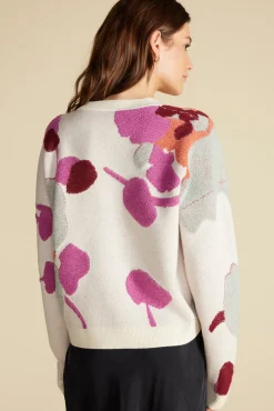 Sweaters & Cardigans^Amour Vert Rowan Jacquard Crew Neck Sweater IvoryPenseePrint