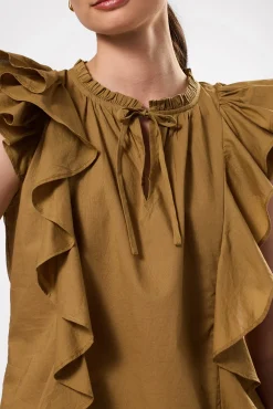 Tops|Clearance^Amour Vert Ruffle Sleeve Top Elm