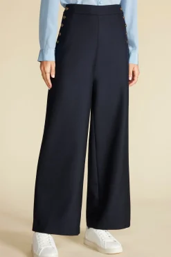 Pants^Amour Vert Sailor Wide Leg Trouser NavyBlue