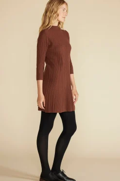 Dresses|Clearance^Amour Vert Sidony Mini Sweater Dress EspressoBrown