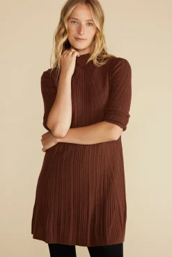 Dresses|Clearance^Amour Vert Sidony Mini Sweater Dress EspressoBrown