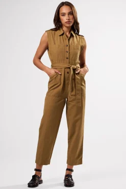 Jumpsuits|Clearance^Amour Vert Sienna Cotton Linen Jumpsuit Elm