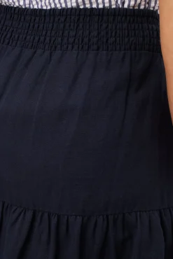 Skirts|Clearance^Amour Vert Silas Cotton Linen Skirt NavyBlue