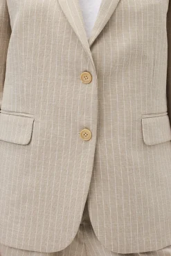 Clearance^Amour Vert Slim Tobie Blazer SanDiegoStripeNatural