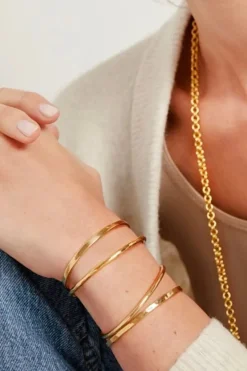 Jewelry^Amour Vert SOKO Delicate Bangle Bracelet Set Gold
