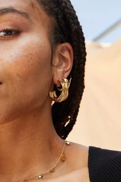 Jewelry^Amour Vert SOKO Nyundo Hoop Earrings Gold