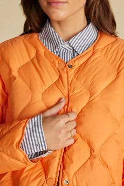 Jackets & Outerwear|Clearance^Amour Vert Solene Quilted Puffer Jacket ApricotOrange