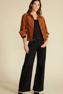 Jackets & Outerwear|Clearance^Amour Vert Spencer Corduroy Trucker Jacket AlmondBrown