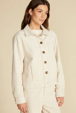 Jackets & Outerwear|Clearance^Amour Vert Spencer Corduroy Trucker Jacket Ivory