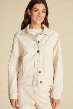 Jackets & Outerwear|Clearance^Amour Vert Spencer Corduroy Trucker Jacket Ivory