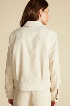 Jackets & Outerwear|Clearance^Amour Vert Spencer Corduroy Trucker Jacket Ivory