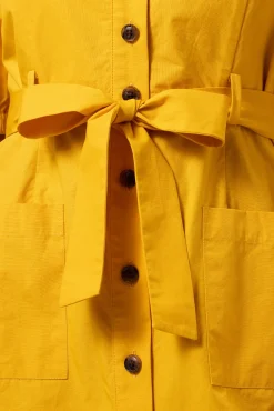 Dresses|Clearance^Amour Vert Square Neck Button Front Dress SoleilYellow